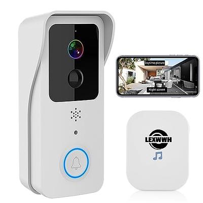 Luckwolf Wireless Doorbell Camera with Chime, Video Doorbell Security  Camera with Batteries for Home 