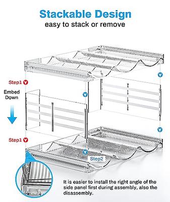 Hyperzoo Water Bottle Organizer, Water Bottle Holder, Plastic Stackable Water  Bottle Storage Rack for Kitchen Cabinets/Countertop/Refrigerator/Pantry  Storage/Home Organization and Storage, Clear-4pack - Yahoo Shopping