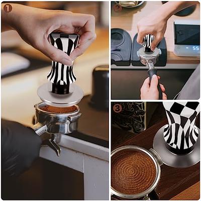 Tool Tamper Espresso Handle for Restaurants Kitchen Portafilter 51mm Brown