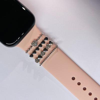 Decoration for strap for Apple watch band for 20/22mm watch band Decorative  Charms ring Diamond Jewelry for iWatch for samsung watch Bracelet leather  silicone Strap Accessories - 4star star - Walmart.com