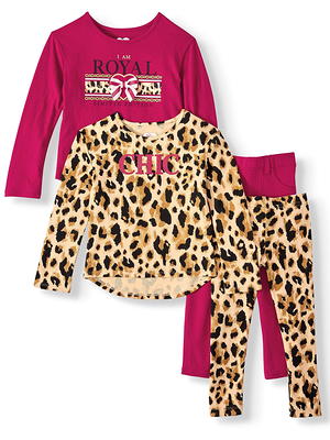 365 Kids From Garanimals Girls Print Rib Leggings, Sizes 4-10 