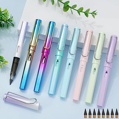 Kisdo 10 Pcs Inkless Magic Pencil, Everlasting Pencil Eternal with Eraser, Infinity Reusable Pencil for Writing, Drawing, Sustainable Pencil for