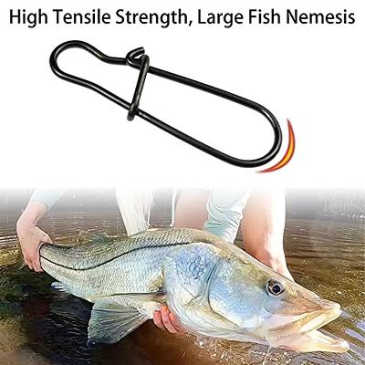 Fishing Snap Clip Duo Lock Snap Swivel 100PCS High Strength