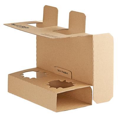 Lavex 4 x 4 x 4 Kraft Reverse Tuck Carton - 250/Case