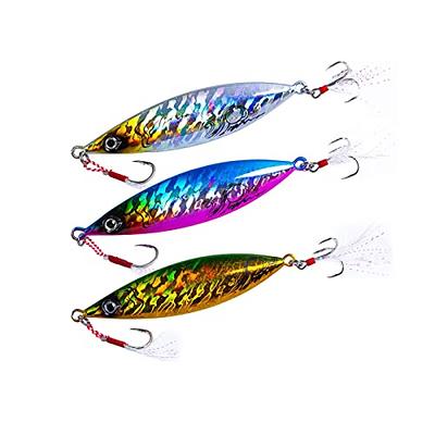 Goture Saltwater Fishing Jigs, Glow Vertical Jigs with Assist Hook