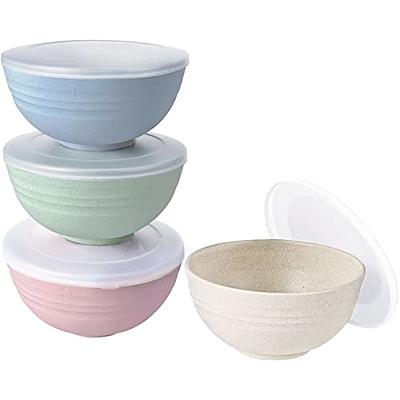 Sets 4 Soup Bowls Dishwasher & Microwave Safe Rice 24 OZ Cereal