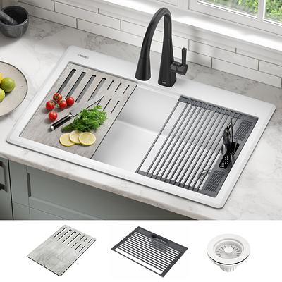 Kraus Self-Draining Silicone Dish Drying Mat or Trivet for Kitchen Counter  in Dark Grey, KDM-10DG