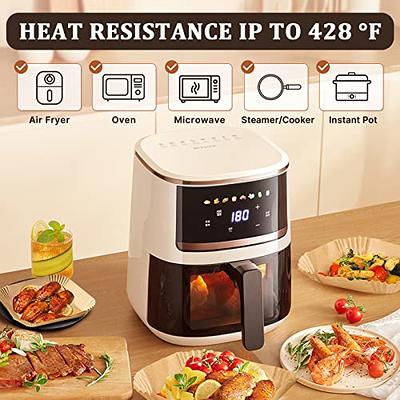 UHOUSE 120PCS Square Air Fryer Disposable Paper Liner, 7.9 inch