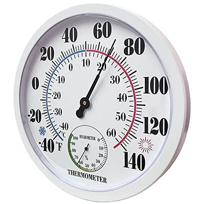 Earth Worth Indoor/Outdoor 8 in. Waterproof Wall Thermometer and Hygrometer  956862EEE - The Home Depot