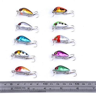 Mini Ice Fishing Lures Micro Crankbait with Treble Hook Fishing Bait  2.6cm/1.6g with Fishing Tackle Box for Freshwater Fishing by Sougayilang -  Yahoo Shopping