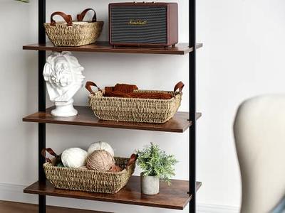 3-Section Wicker Baskets for Shelves, Hand-Woven Paper Rope Wicker Storage  Basket, Toilet Paper Basket for Toilet Tank Top, Baskets for Organizing