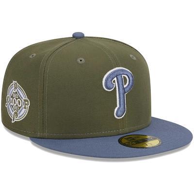 Men's New Era Light blue/navy Philadelphia Phillies Green Undervisor 59FIFTY Fitted Hat