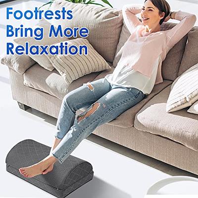 CushZone Foot Rest for Under Desk at Work Adjustable Foam for Office, Work,  Gaming, Computer, Gift, Home Office Accessories Back & Hip Pain Relief  (Grey)