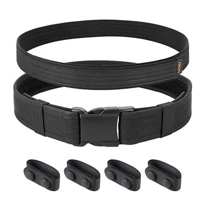 TACNEX Duty Belt w/Loop Lining 2 Nylon Web Utility Belt w/ 4 Belt Keepers  1.5 Hook Inner Belt for Police Law Enforcement Security Officer S - Yahoo  Shopping