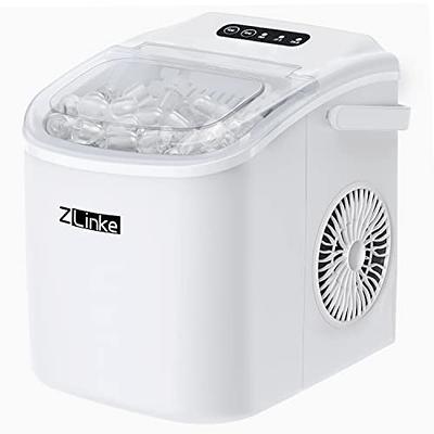 Countertop Ice Maker, Ice Maker Machine 6 Mins 9 Bullet Ice, 26.5lbs/24Hrs, Portable Ice Maker Machine with Self-Cleaning, Ice Scoop, and Basket
