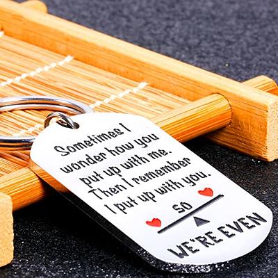  Valentines Day Gifts for Boyfriend from Girlfriend Husband  Valentines Gifts from Wife Funny Gifts for Boyfriend from Girlfriend  Anniversary Wedding Gifts for Couples Him Wedding Gifts Keychain for Men :  Office