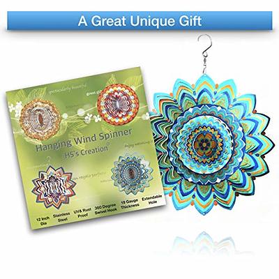 HS's Creation Wind Spinner Hanging Kinetic 19 Gauge 3D Metal with