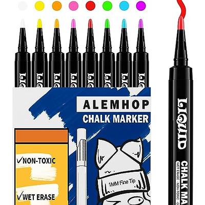 Shuttle Art Chalk Markers, 24 Vibrant Colors Liquid Chalk Markers Pens for  Chalkboards, Windows, Glass, Cars, Erasable, 3mm Reversible Fine Tip with  Chalkboard Labels for Office Home Supplies - Yahoo Shopping