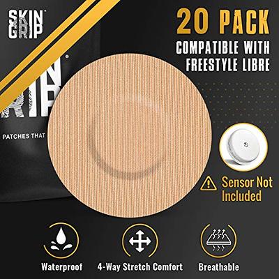 Skin Grip Adhesive Patches for Dexcom G6 CGM (20-Pack), Waterproof & Sweatproof for 10-14 Days, Pre-Cut Adhesive Tape, Continuous Glucose Monitor