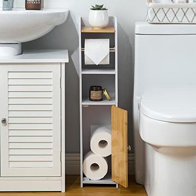 Bathroom Storage Cabinet： Small Bathroom Storage Cabinet for Toilet Paper  Holder-Toilet Paper Cabinet-Black Bathroom Organizer by AOJEZOR - Yahoo  Shopping