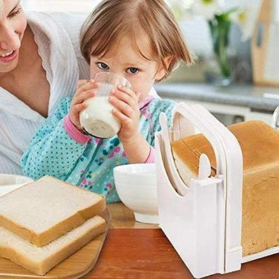 PURENJOY Bamboo Bread Slicer for Homemade Bread - Foldable Bread Slicing  Guide