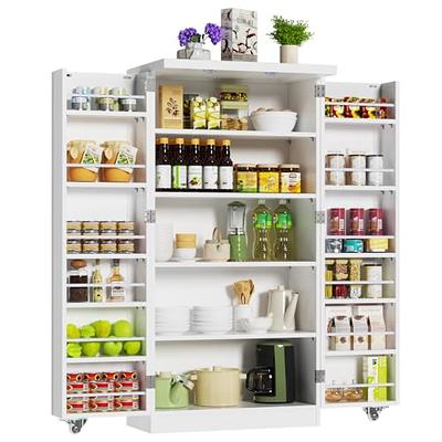  LOUVIXA Kitchen Pantry Storage Cabinet, Freestanding