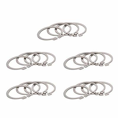 uxcell 49mm External Circlips C-Clip Retaining Shaft Snap Rings 304  Stainless Steel 20pcs
