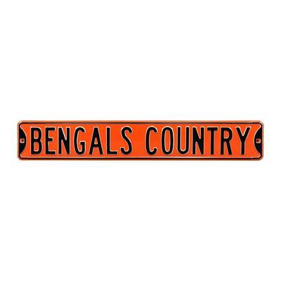 24 NFL Cincinnati Bengals Round Distressed Sign