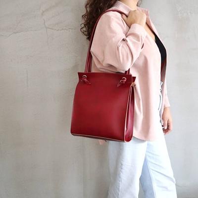 Double Knot Tote Bag In Red