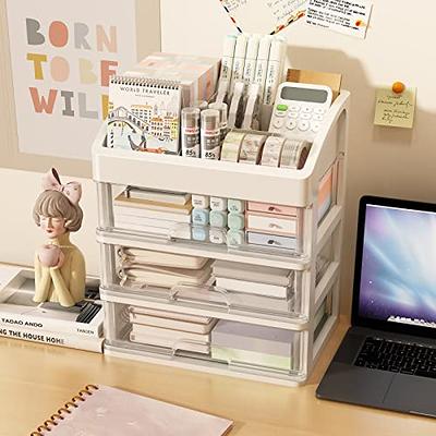 Desk Organizer with Drawers, 3 Drawer Desktop Plastic Storage, Clear  Desktop Storage Drawers, Pen Holder Organizer, Office Supplies Office  Organizers and Storage, Desk Storage for Office, Bathroom - Yahoo Shopping