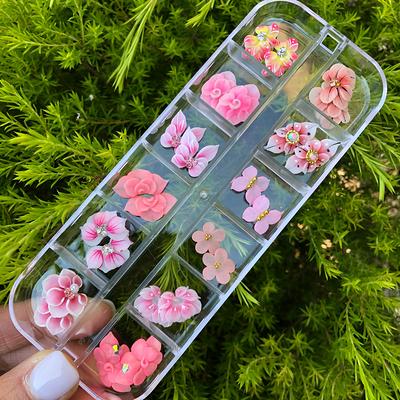 4Pcs White 3D Nail Flowers Acrylic Flowers For Nails - Yahoo Shopping