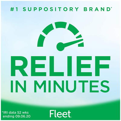 Fleet - Glycerin Suppositories, Laxative, Adult Jar, 100 Each (2-Pack)