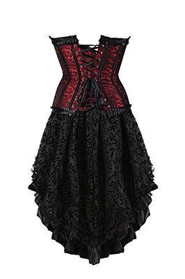  frawirshau Women's Steampunk Costume Corset Dress