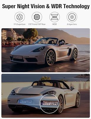 OMBAR Dash Cam Front and Rear 5G WiFi, Dash Cam 4K/2K/1080P+1080P, Dash  Camera for Cars with 3.18 LCD Screen, Dashcam Car Camera with WDR Night