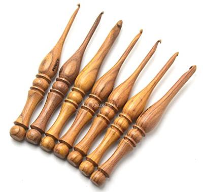 Handcrafted Rosewood crochet set of 15 ! crochet hooks 3 MM to 25 MM !  needles