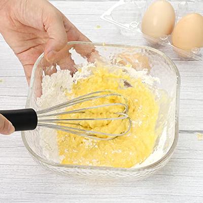 9-inch Wooden Handle Silicone Manual Egg Beater Whisk For Eggs, Cream And  Mixtures