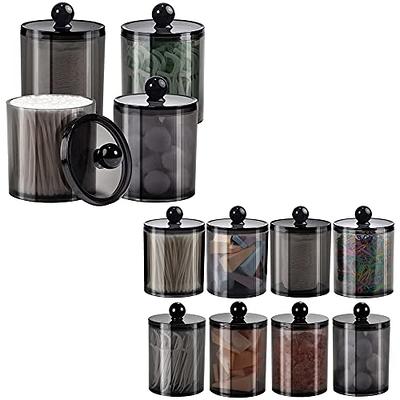 Mason Jar Bathroom Vanity Organizer - Farmhouse Decor Qtip Dispenser Holder  Canister Glass - 8oz Mason Jars with Stainless Steel Lids for Q-tips,Cotton  Swabs,Rounds,Bath Salts,Ball / Black,2-Pack - Yahoo Shopping