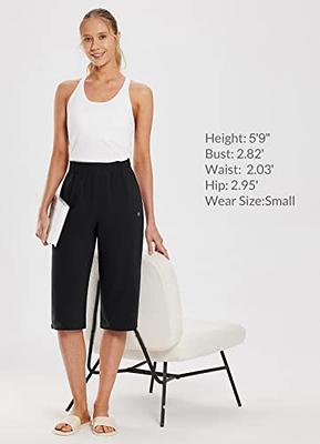 BALEAF Women's 17 Capri Yoga Pants Cotton Loose Soft Drawstring Workout  Sweatpants Summer Causal Lounge Pants with Pockets Black XXL - Yahoo  Shopping