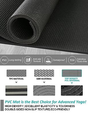  COOLMOON Yoga Mat Non Slip, Anti-Tear 1/4 Thick TPE Yoga Mats  for Women and Men, 72x24 Exercise & Fitness Mat with Carrying Strap, Workout  Mats for Yoga, Pilates and Floor