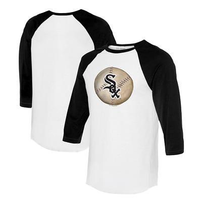 Men's '47 Heathered Gray/Black Chicago White Sox 1900 Inaugural Season Vintage Raglan 3/4-Sleeve T-Shirt Size: Extra Large