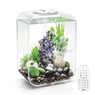 biOrb LIFE 15 Aquarium Tank with Multi Color LED - 4 Gallon in Clear, Size:  4G