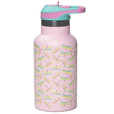 15 oz OLDLEY Kids Water Bottle for School with 2 Lids (Straw/Chug) for Girls Leak-Proof BPA-Free Water Bottles with Times to Drink for Travel Sports