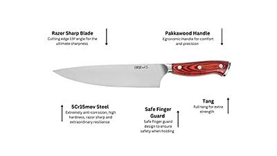  MAD SHARK Ultra Sharp Chef Knife, 8 Inch Professional Kitchen  Knife, Made of Super Damascus Stainless Steel, Non-stick Blade Chopping  Knife with Ergonomic Handle, Finger Guard & Gift Box: Home 