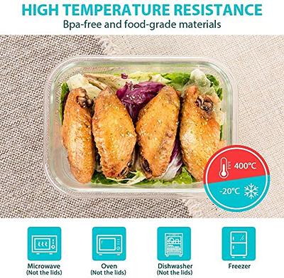 HOMBERKING 12 Sets Glass Food Storage Containers with Lids, Glass Meal Prep  Containers, Airtight Glass Bento Boxes, BPA Free & Leak Proof, Pantry