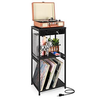 record player stand tall