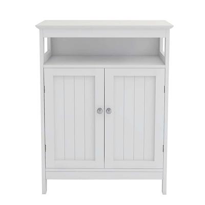 17.20 in. Triangle Freestanding Floor Cabinet Bathroom Storage Cabinet with  Adjustable Shelves,White