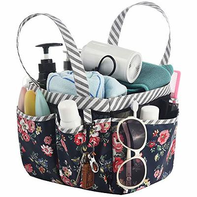 HAPPY MOTTE Plastic Portable Shower Caddy, Bathroom Shower Caddy Basket  Tote With Handle For Collage Dorm Camp Travel Green