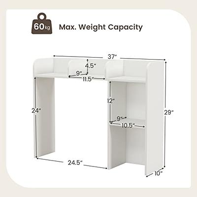 2-Tier Desktop Bookshelf For Computer Desk, Wood And Metal Desk Shelf ,  Adjustable Desk Bookcase, Open Countertop Storage Display Shelf,  Freestanding Small Organizer Rack ( Color : White , Size : 95X2 - Yahoo  Shopping