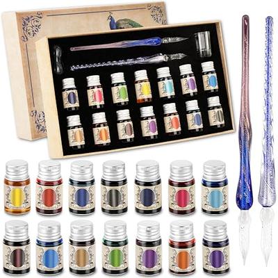 3Pcs Calligraphy Ink Set, Calligraphy Fountain Glass Dip Pen Color Ink  Caligrapher Pen Ink Bottle Set, 30ML Drawing Writing Art Ink - Yahoo  Shopping