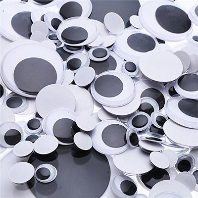 200pcs 25mm/1 inch Wiggle Googly Eyes with Self-Adhesive Round Black &  White Eyes for DIY Arts Craft Supplies Party Decorations